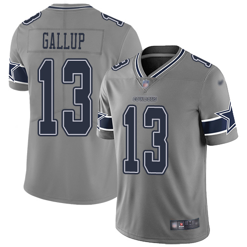 Men Dallas Cowboys Limited Gray Michael Gallup #13 Inverted Legend NFL Jersey->dallas cowboys->NFL Jersey